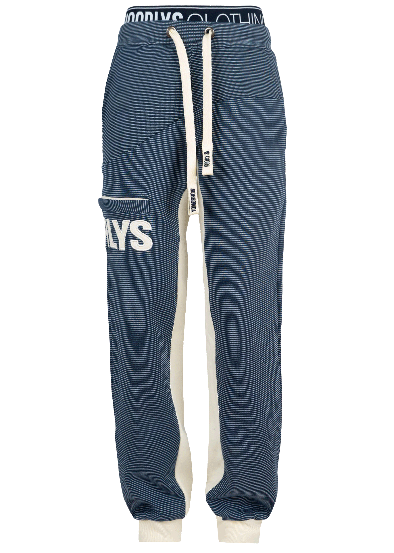 Sweatpants SUNDAG MarineStriped/PearledIvory