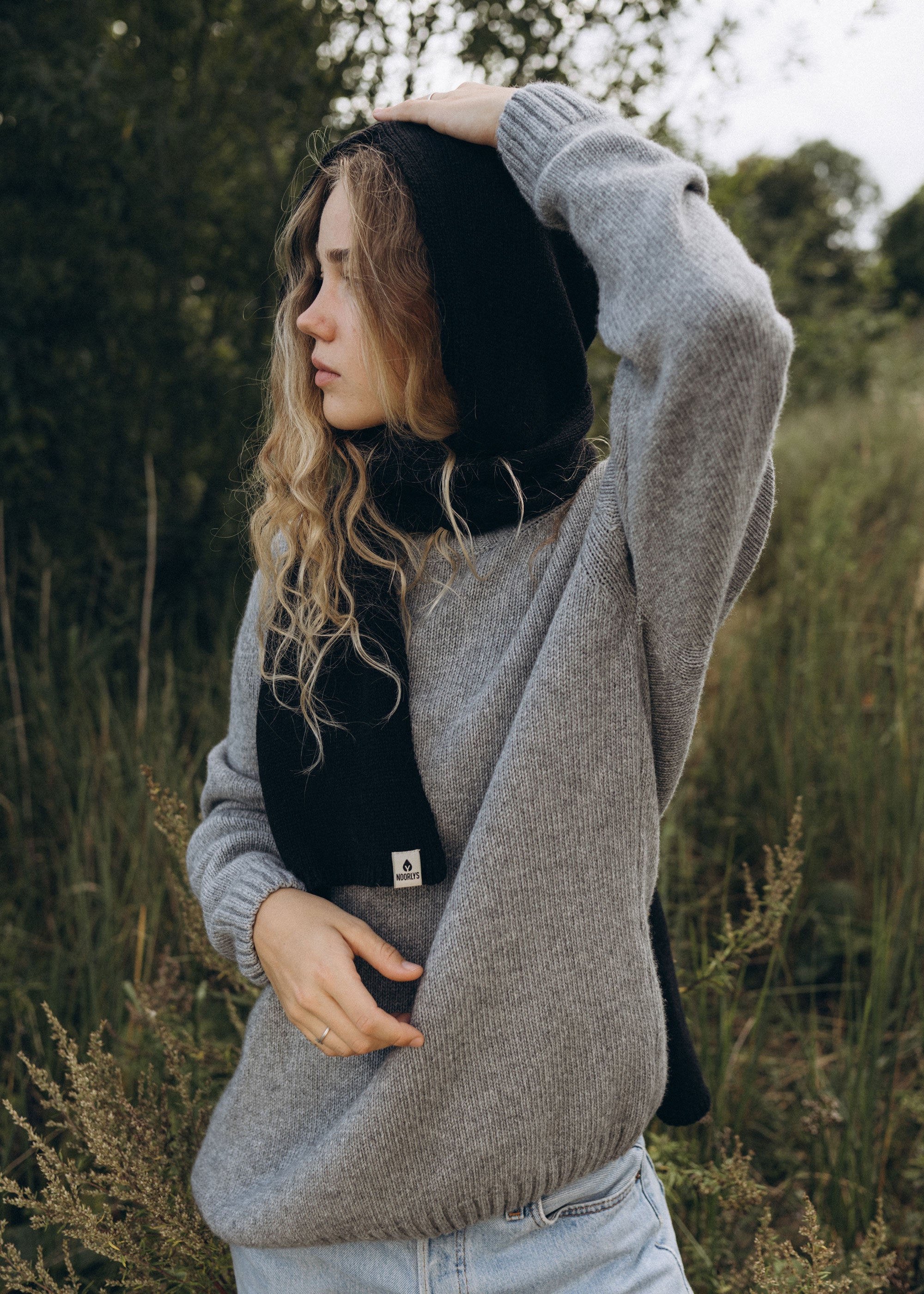 Hoodie-Schal MUFFLER Black