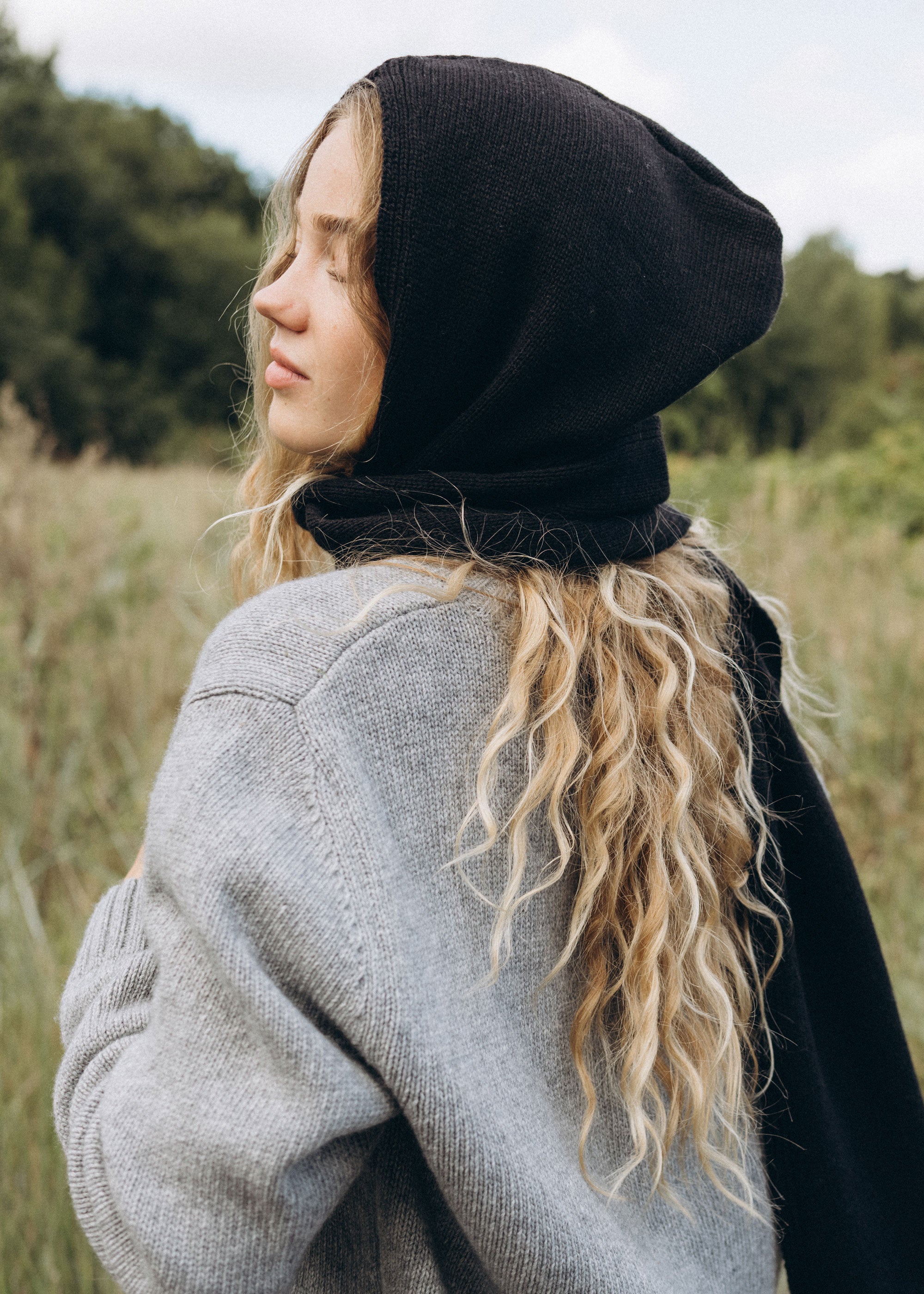 Hoodie-Schal MUFFLER Black