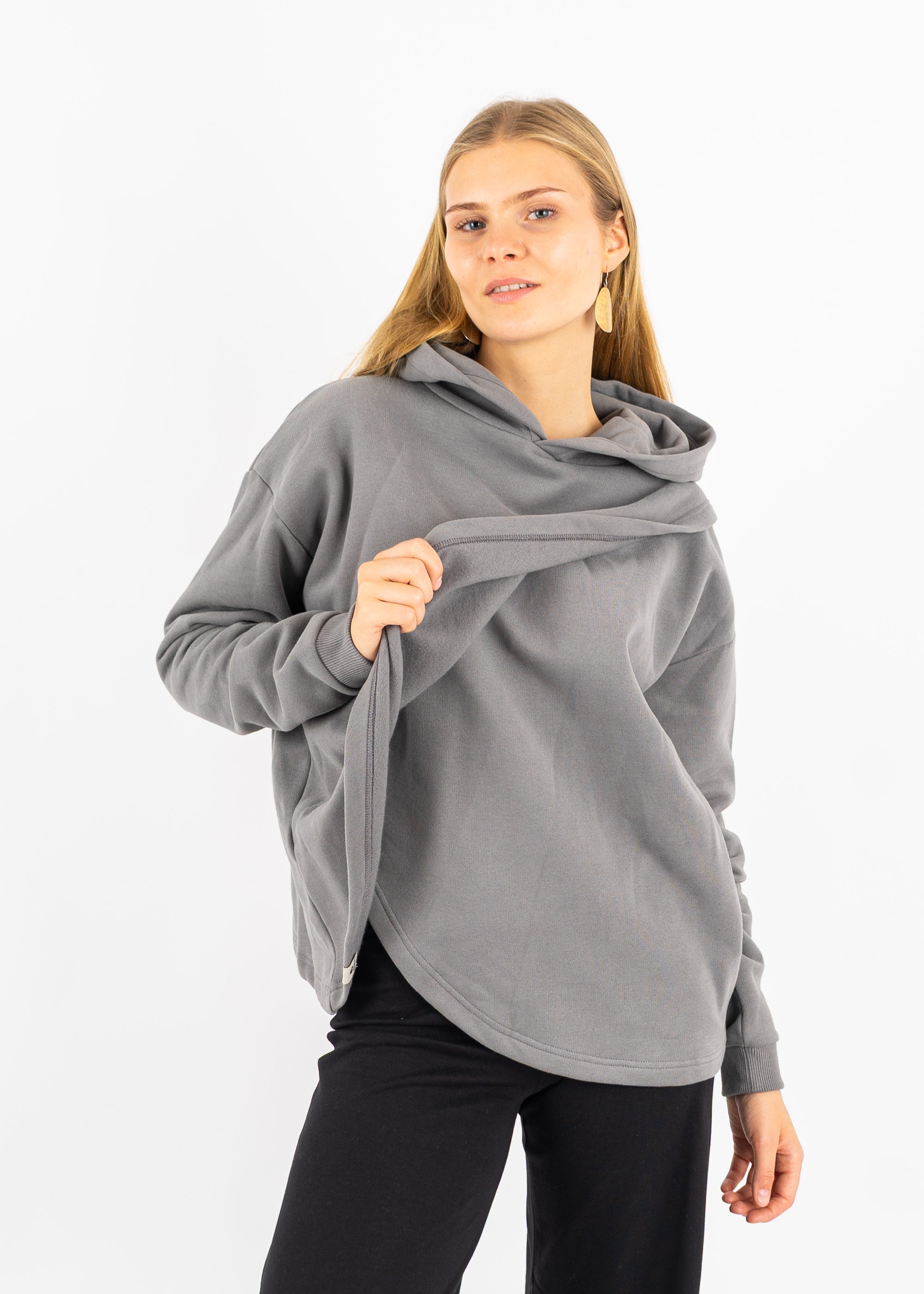Unser Model Maike ist <strong>176 cm</strong> groß und trägt <strong>Größe S</strong>.#