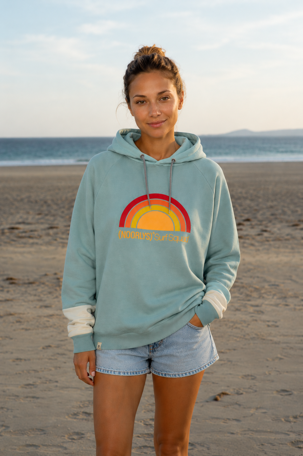 Hoodie TÜÜTJE SilverBlue/IllusionBlue/PearlIvory