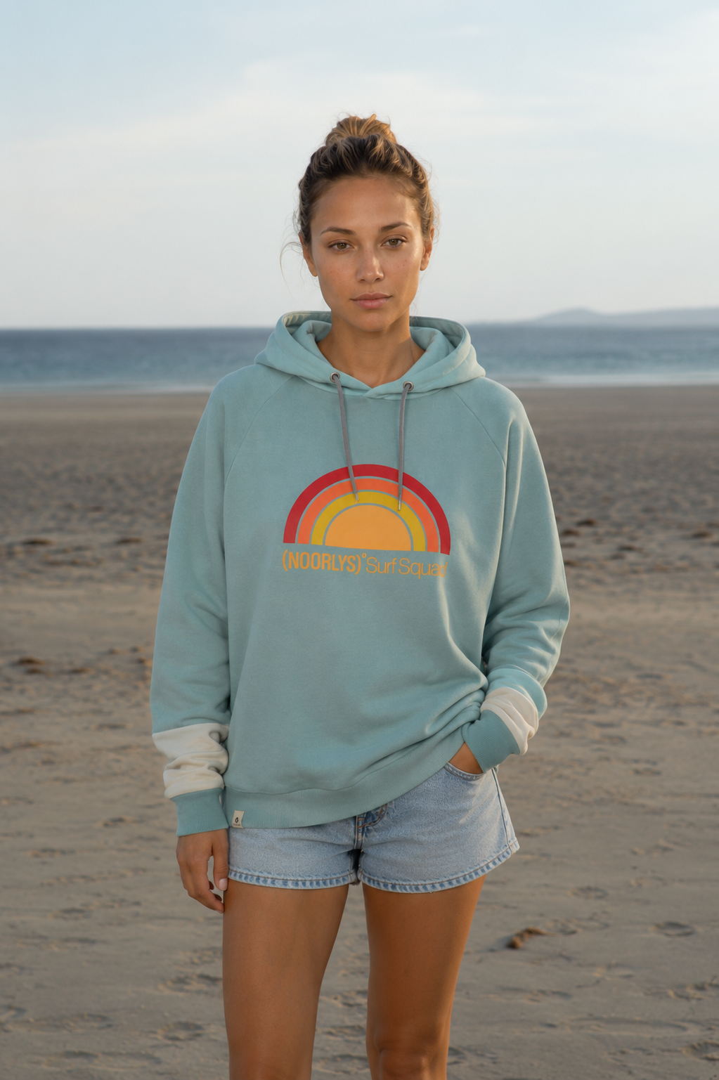 Hoodie TÜÜTJE SilverBlue/IllusionBlue/PearlIvory