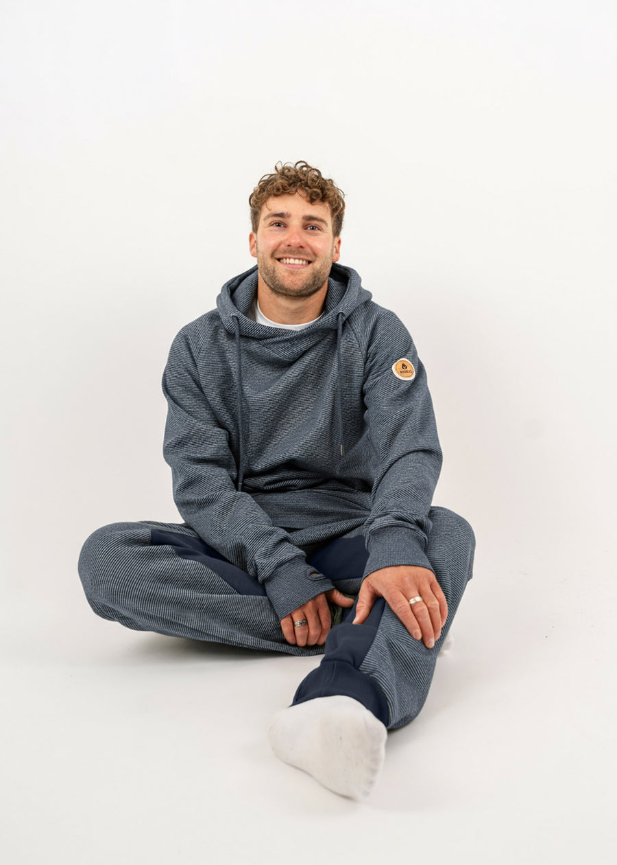 Bündel Hoodie COVA & Jogginghose SUNDAG MarineStriped