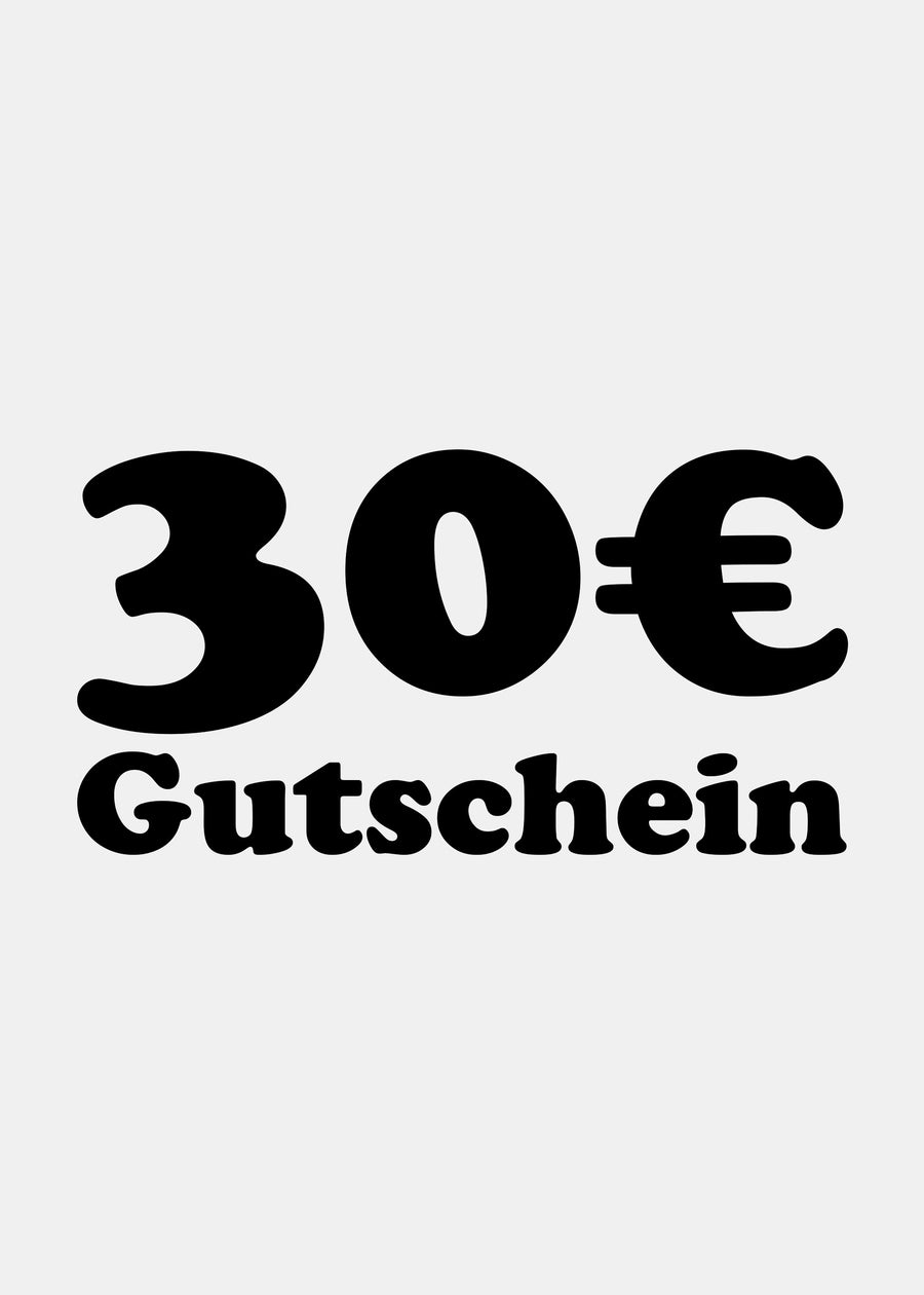 30€ Gutschein für Deine nächste Order. Gültig v. 09.10.25 - 24.12.25. Code gibt's per Mail.
