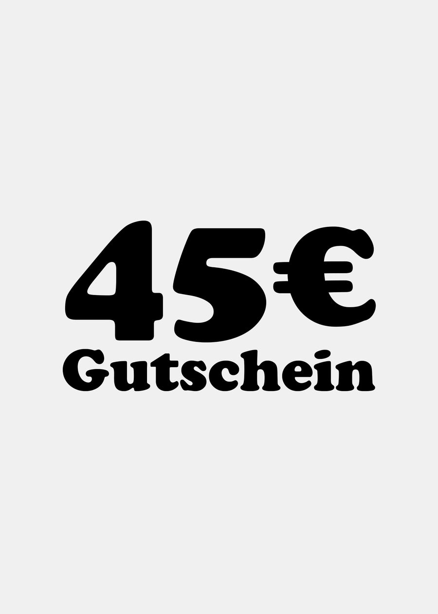 45€ Gutschein für Deine nächste Order. Gültig v. 09.10.25 - 24.12.25. Code gibt's per Mail.