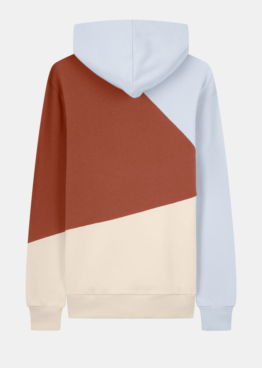 Hoodie DYNAAMIK IllusionBlue/RusticBrown/PearledIvory