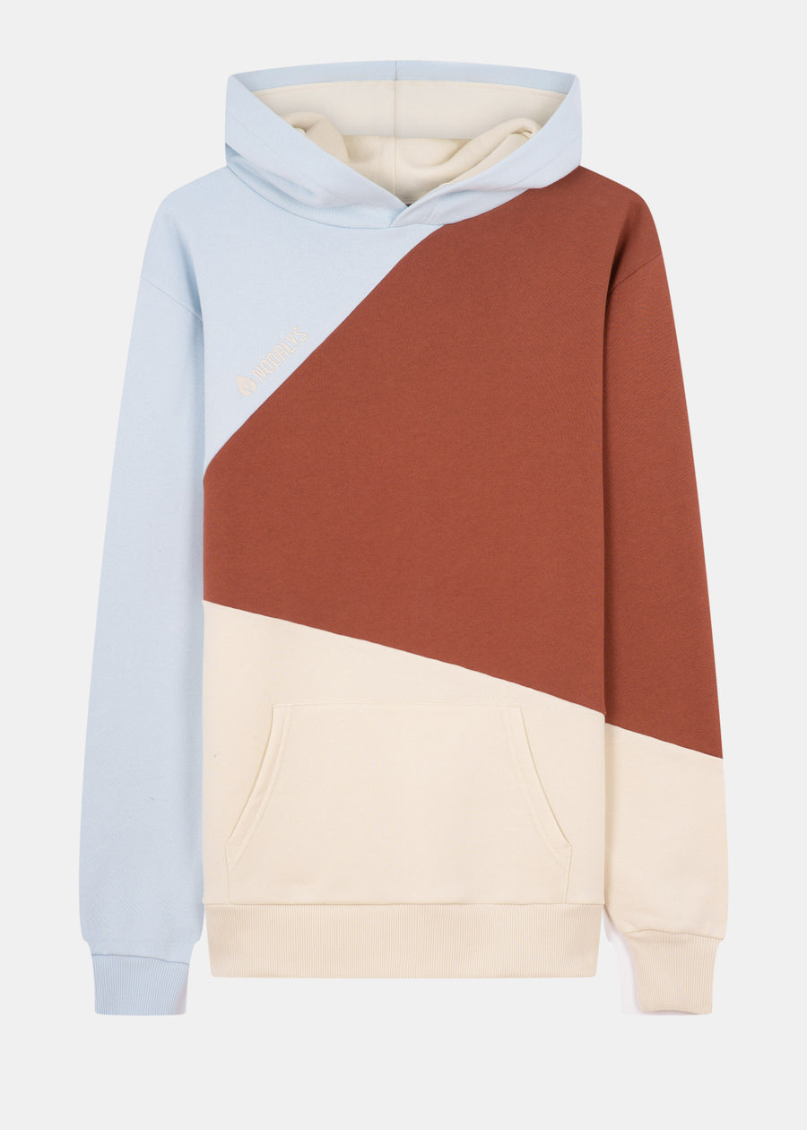 Hoodie DYNAAMIK IllusionBlue/RusticBrown/PearledIvory
