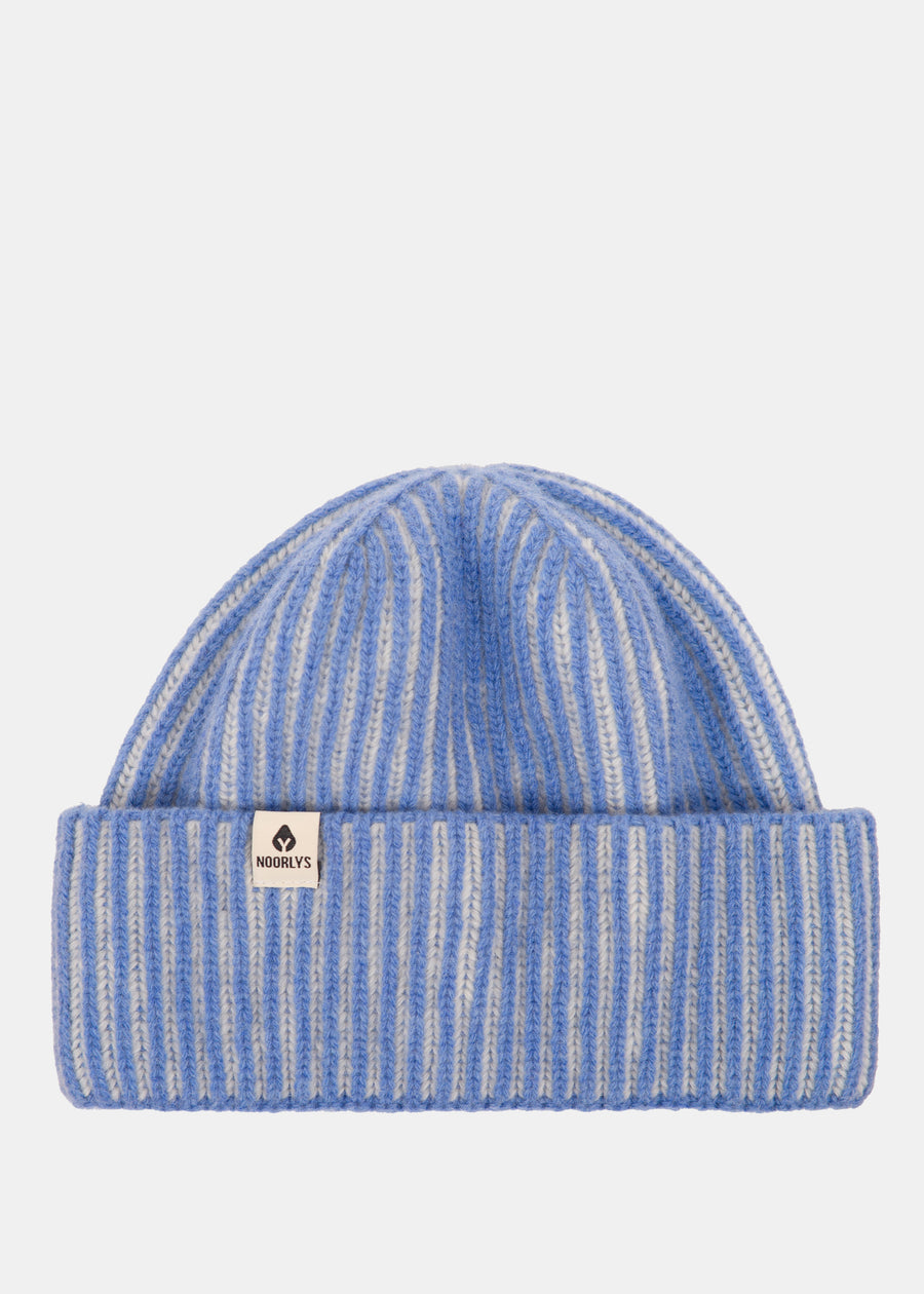 Merinowollmütze HEDWIG Blaubeere/Buttercrème
