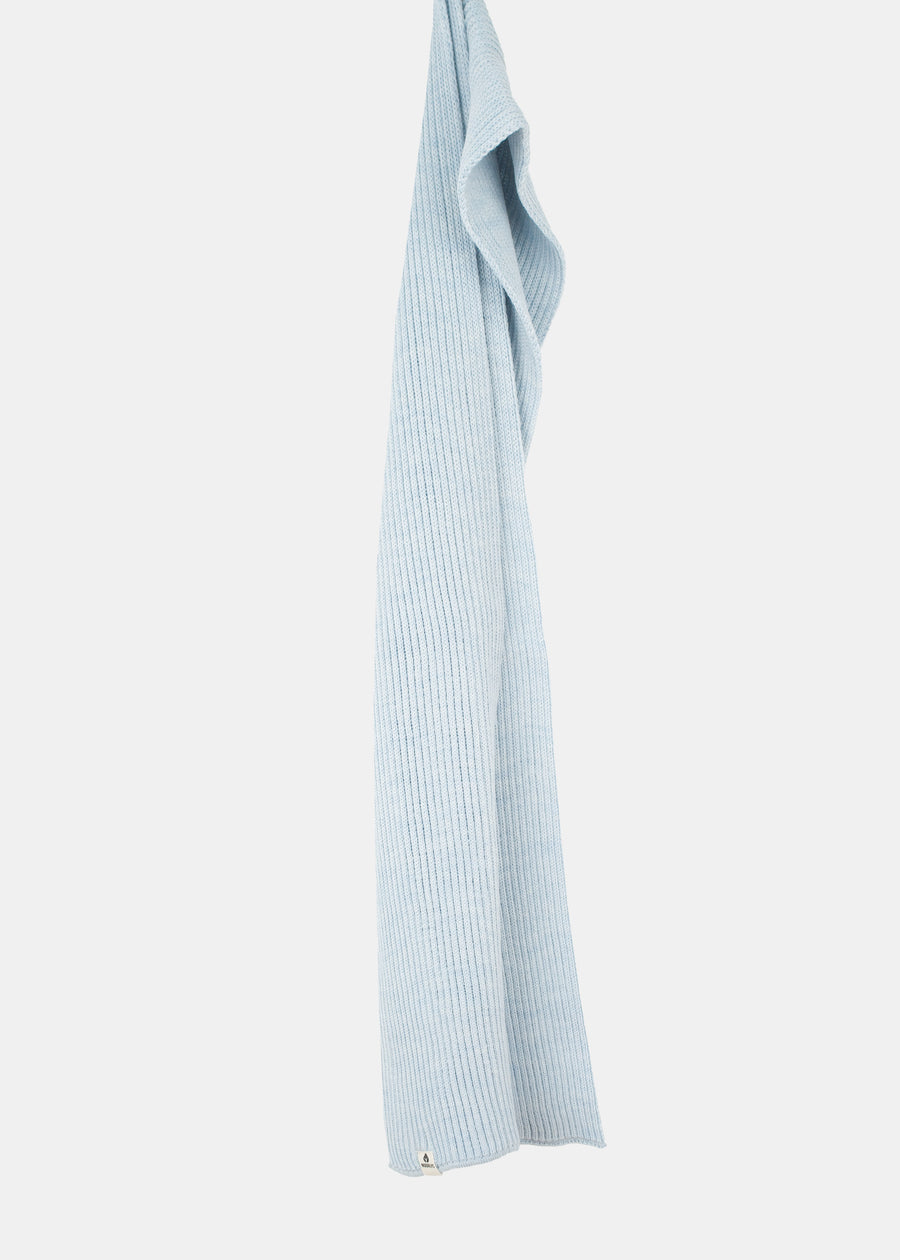 Merino wool scarf BALTO light blue