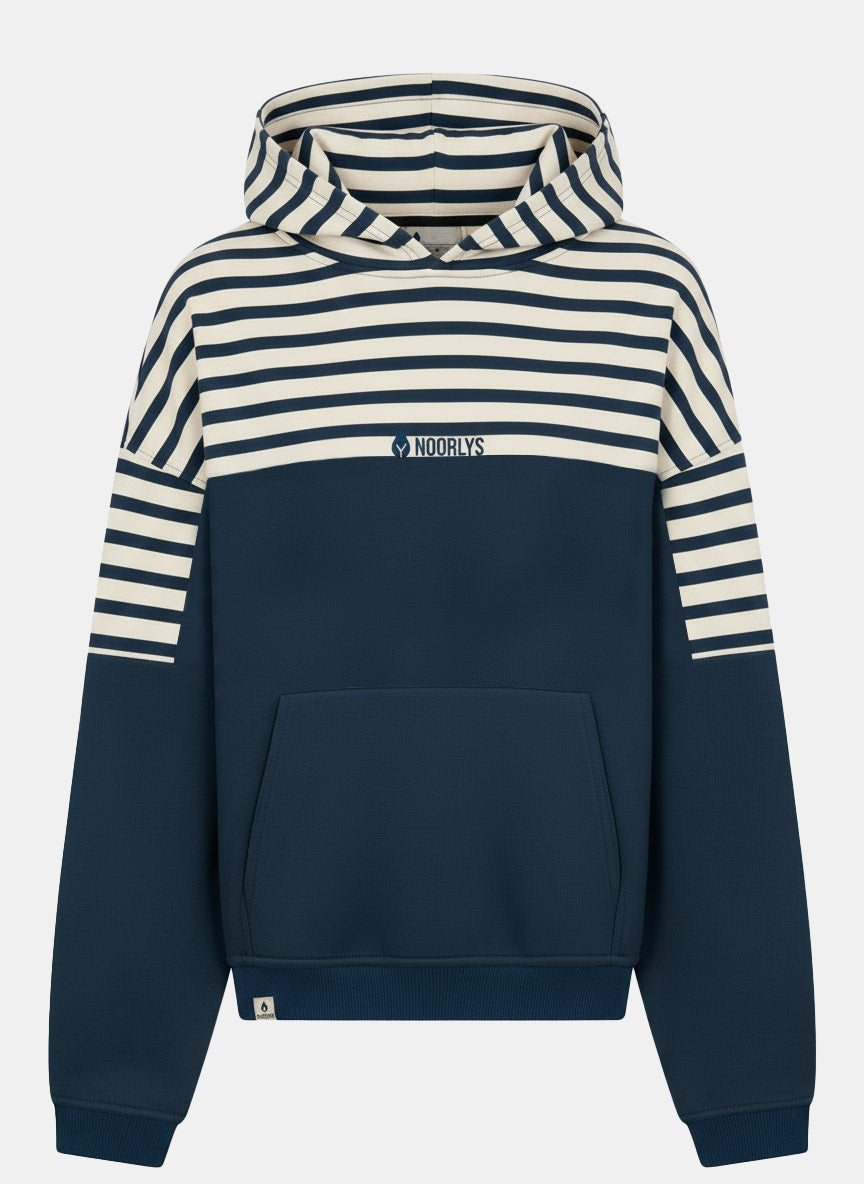 Oversized Hoodie SNÜCKERN NavyStriped/Navy