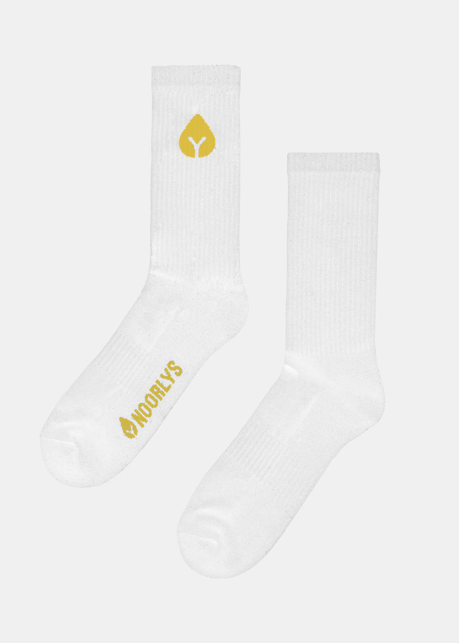 Socken MOOI White/Zitrone