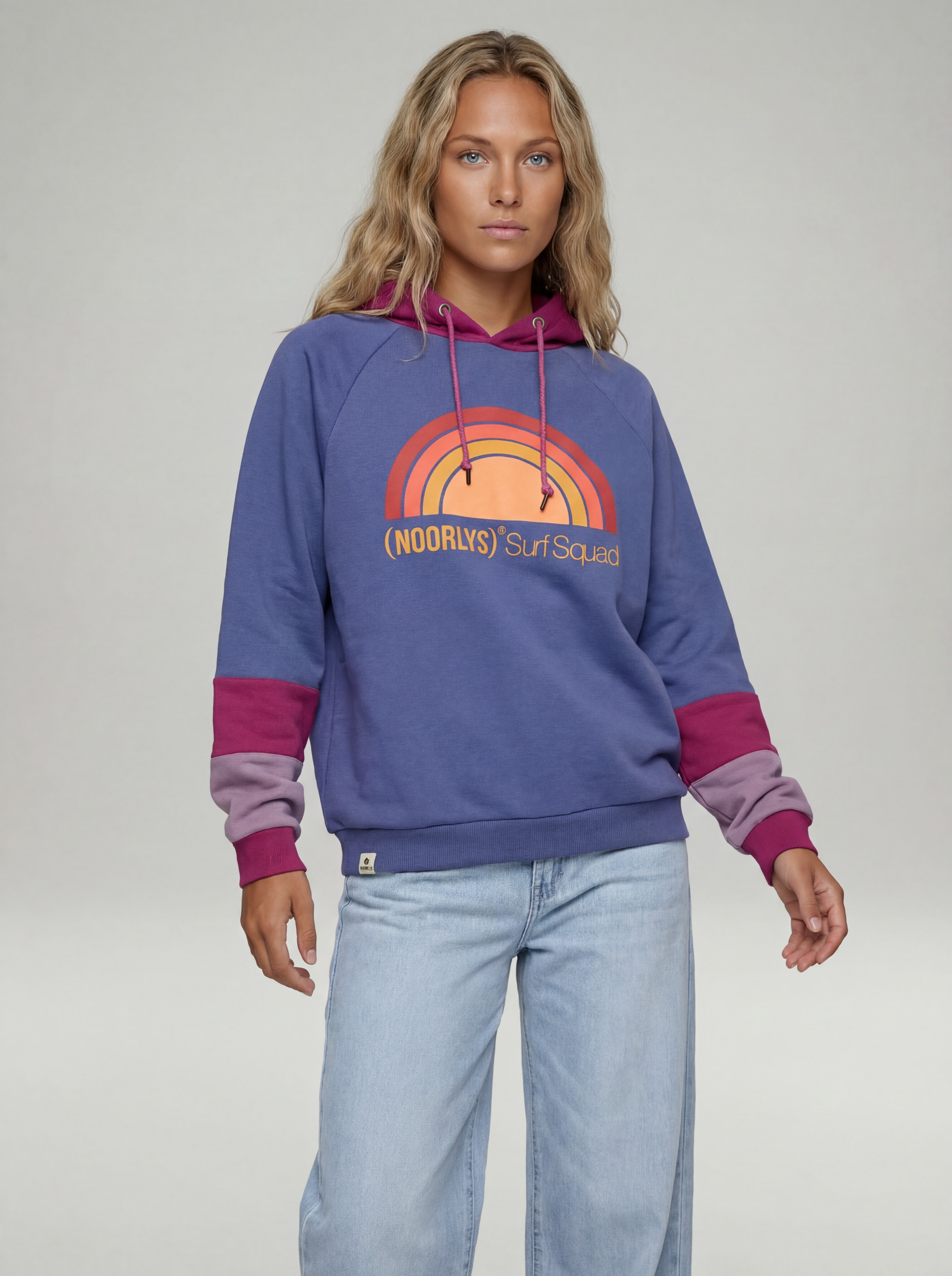 Hoodie TÜÜTJE SkipperBlue/Beaujolais/Mauve