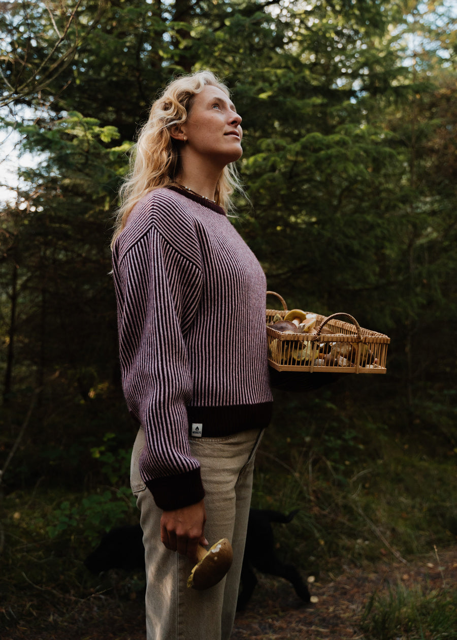 Strickpullover NELLIE KrimiziDuskPinkStriped