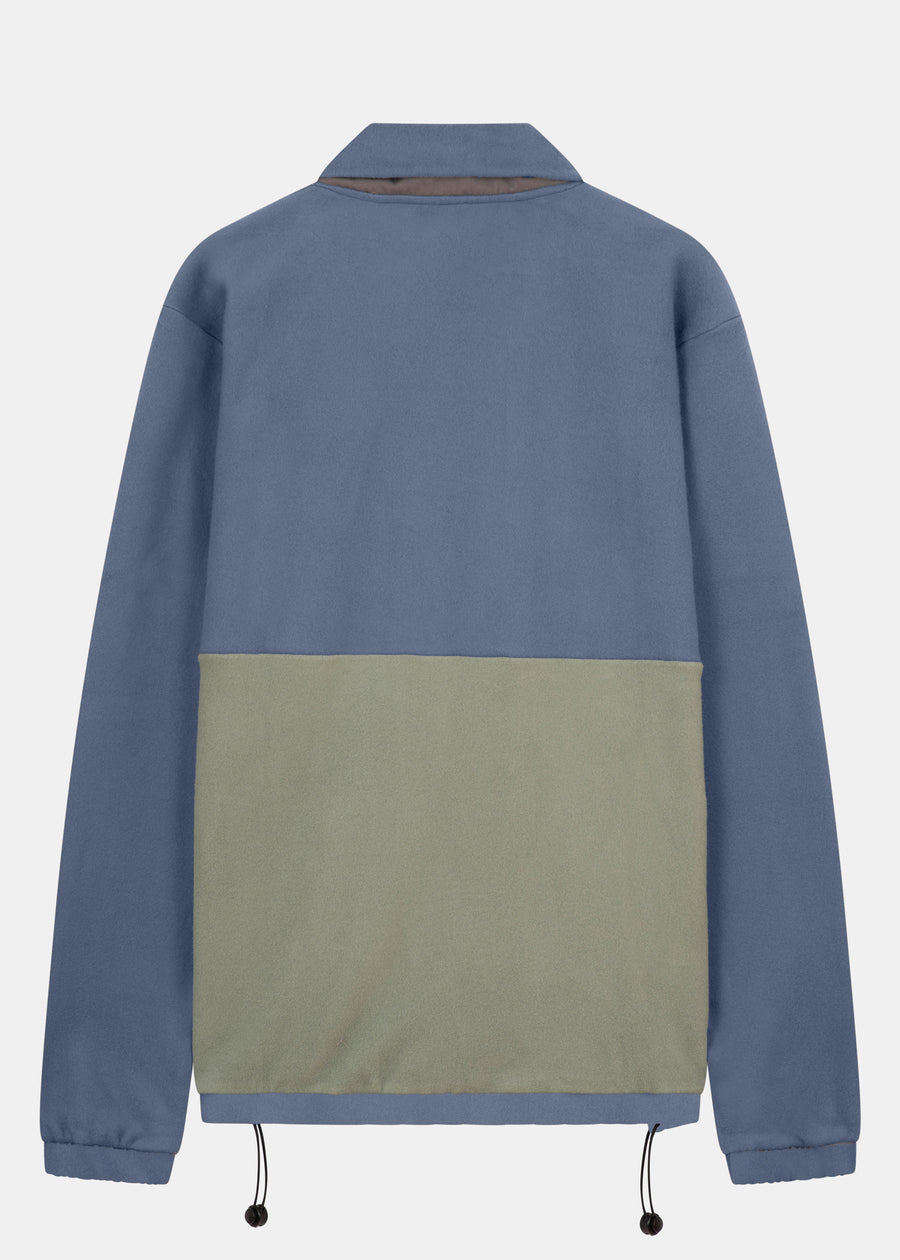 Baumwoll-Fleece-Jacke MÖÖK DenimBlue/DustyMint