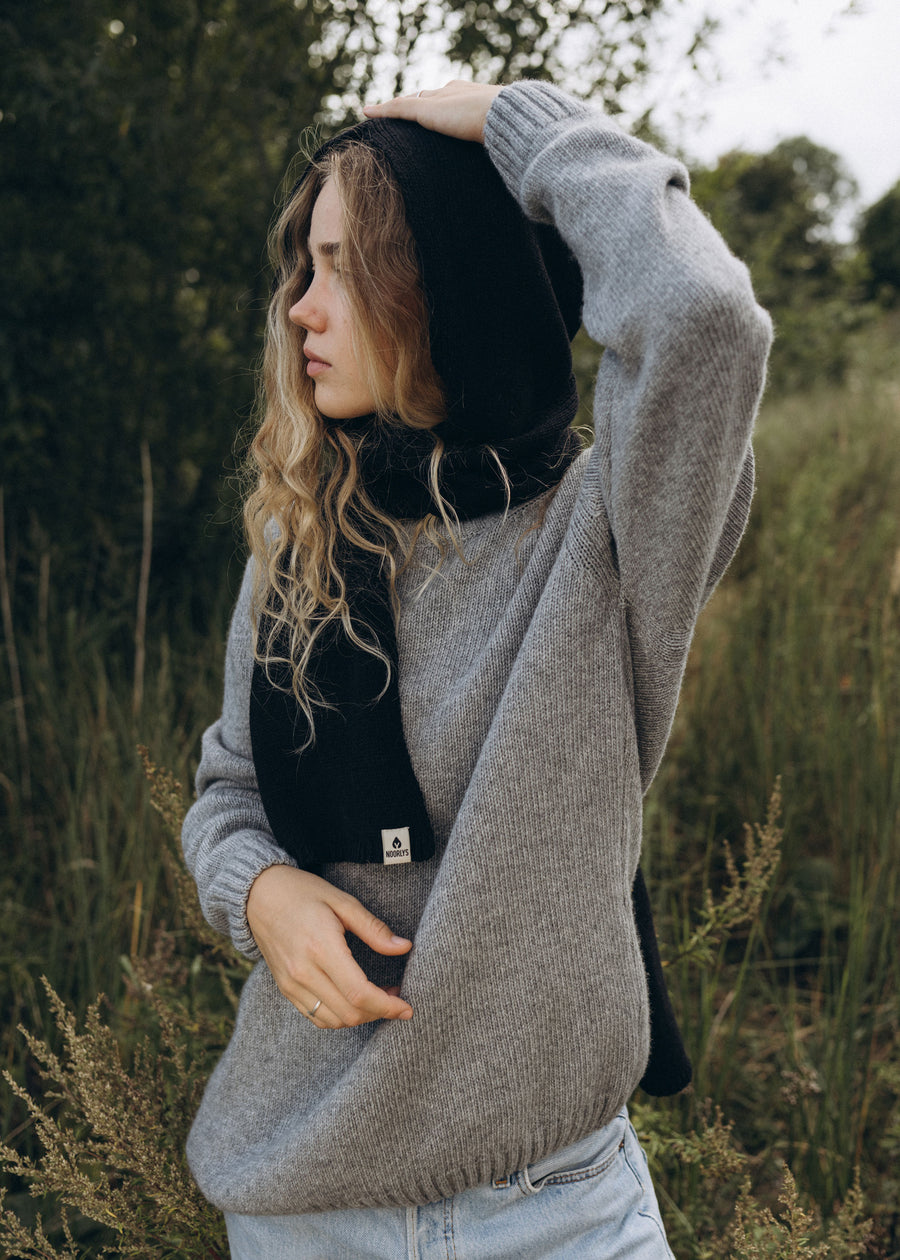 Hoodie-Schal MUFFLER Black
