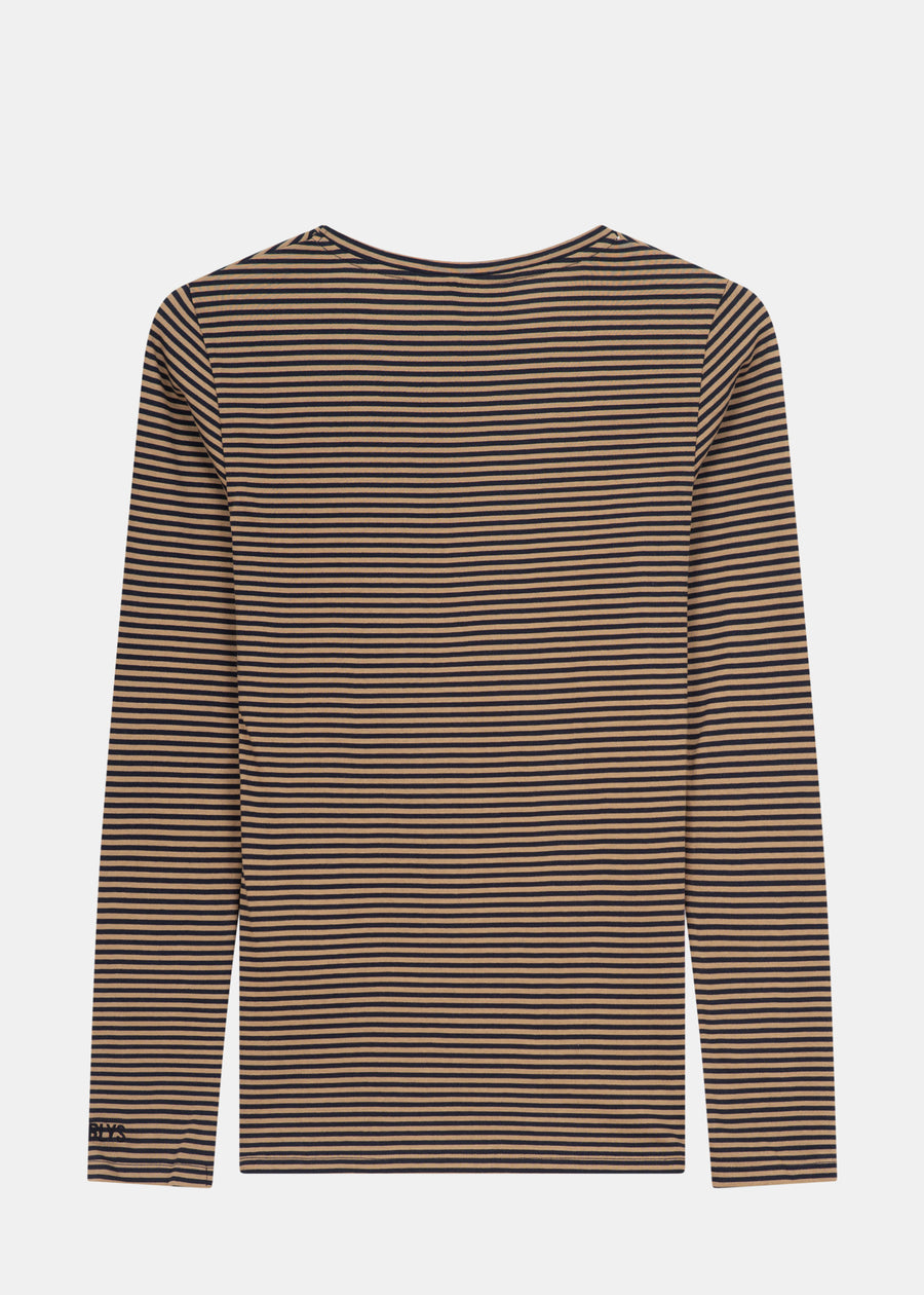 Longsleeve LINDA CappuccinoStriped