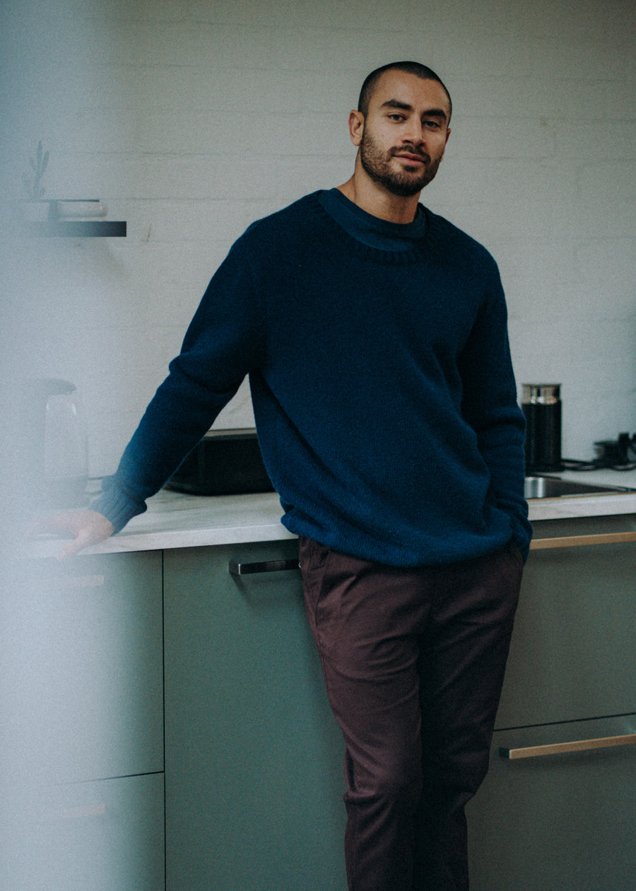 Unser Model Hugo ist 184 cm groß und trägt Größe L.#