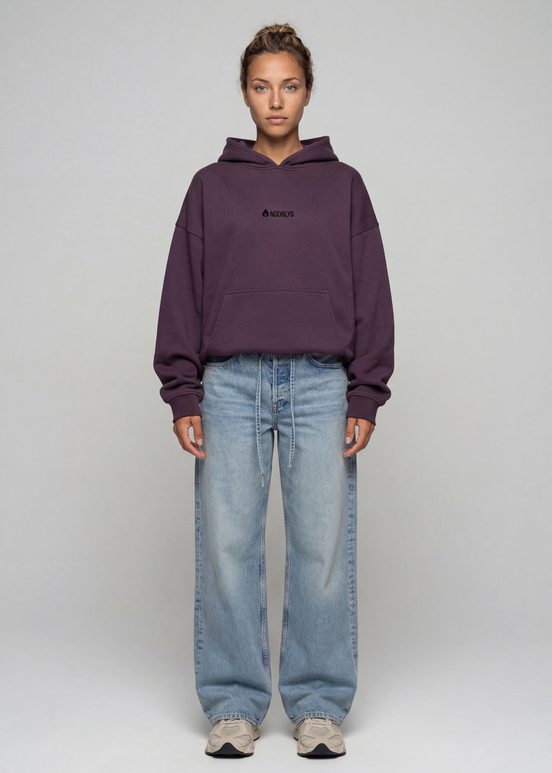 Boxy Heavy-Sweat Hoodie PUNDIG PlumPerfect