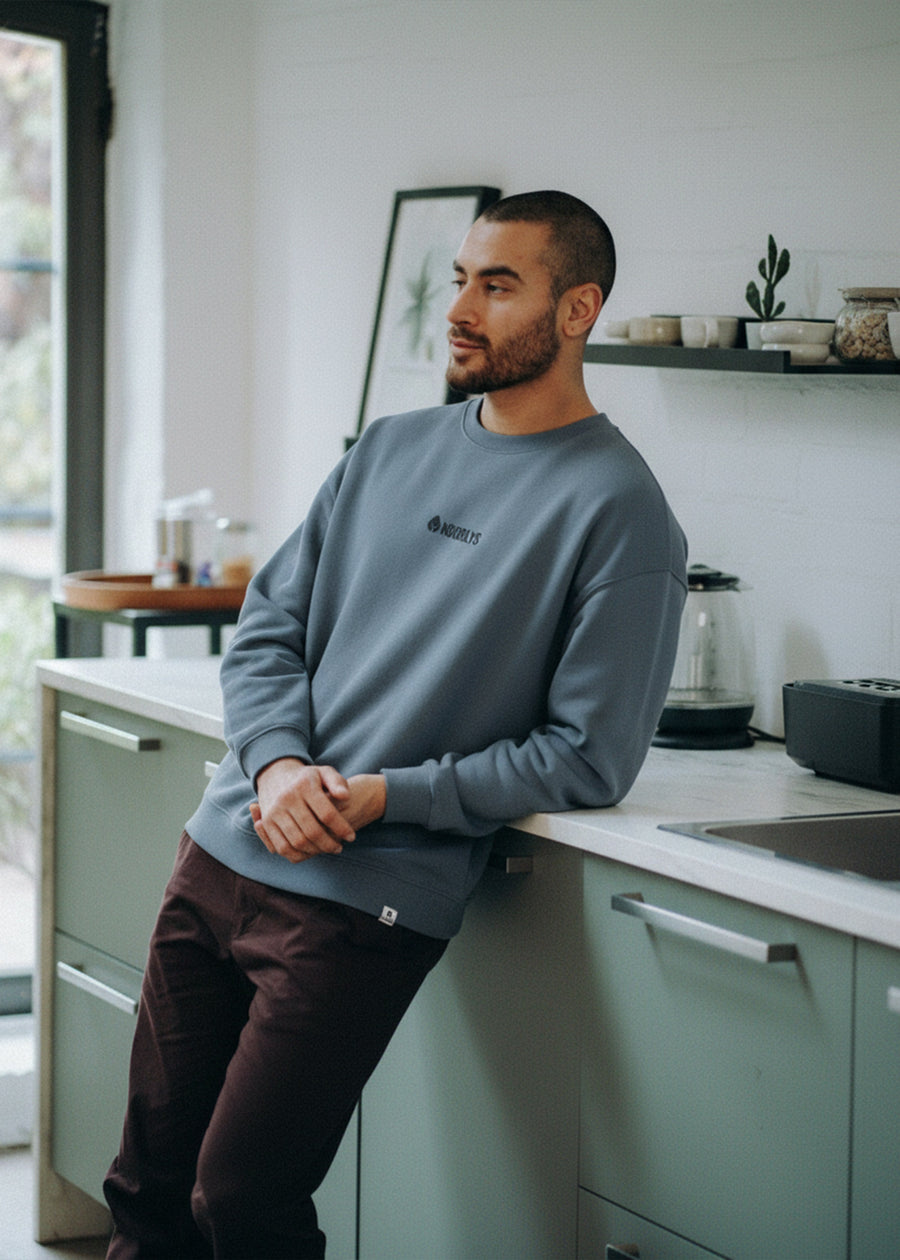 Cropped Heavy-Sweat Sweater PUNDIG DarkSlate