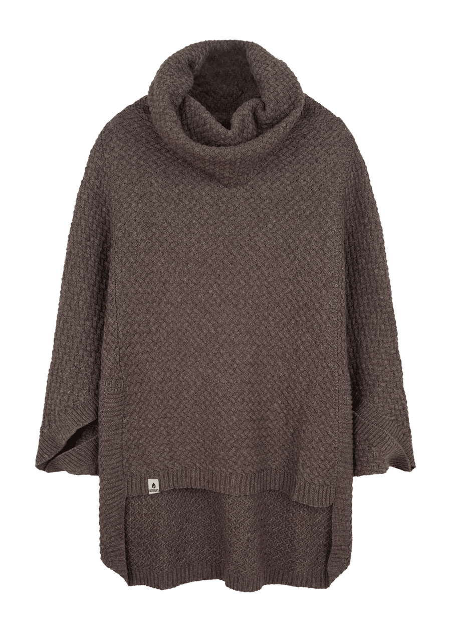 Knitted poncho MUUS chocolate