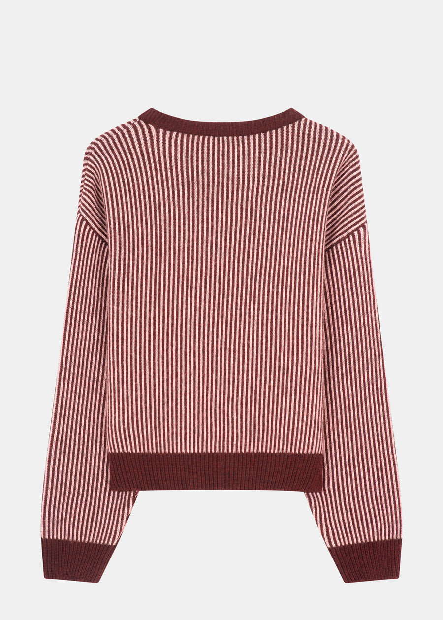 Strickpullover NELLIE KrimiziDuskPinkStriped