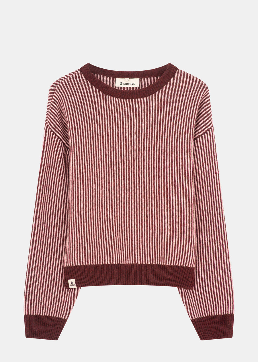 Strickpullover NELLIE KrimiziDuskPinkStriped