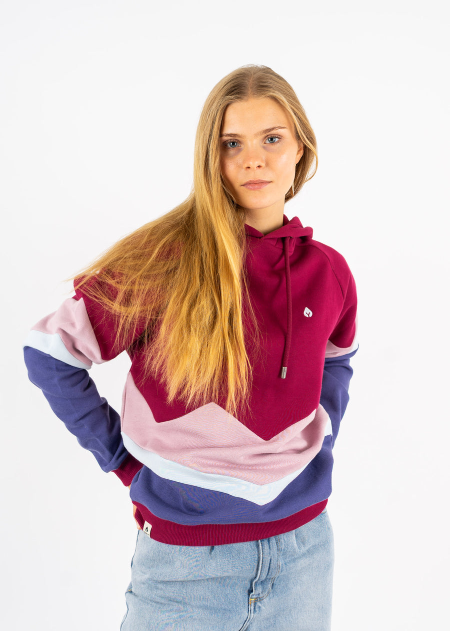 Hoodie BEEVERN Beaujolais/Mauve/IllusionBlue/SkipperBlue
