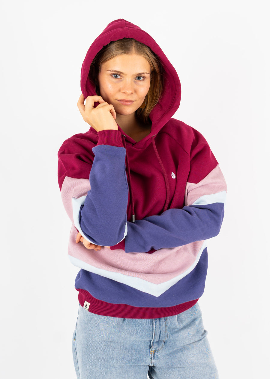 Hoodie BEEVERN Beaujolais/Mauve/IllusionBlue/SkipperBlue