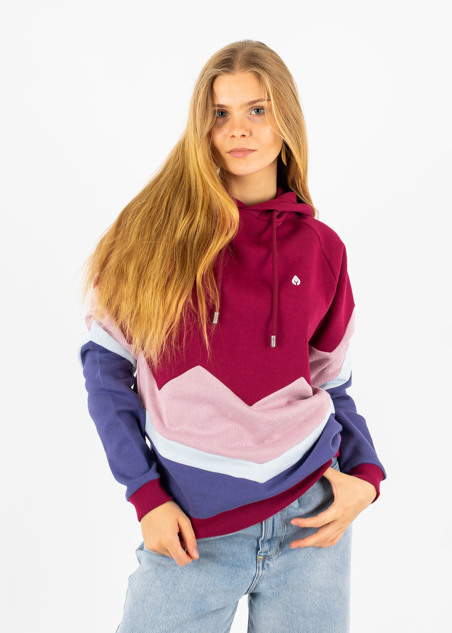 Hoodie BEEVERN Beaujolais/Mauve/IllusionBlue/SkipperBlue