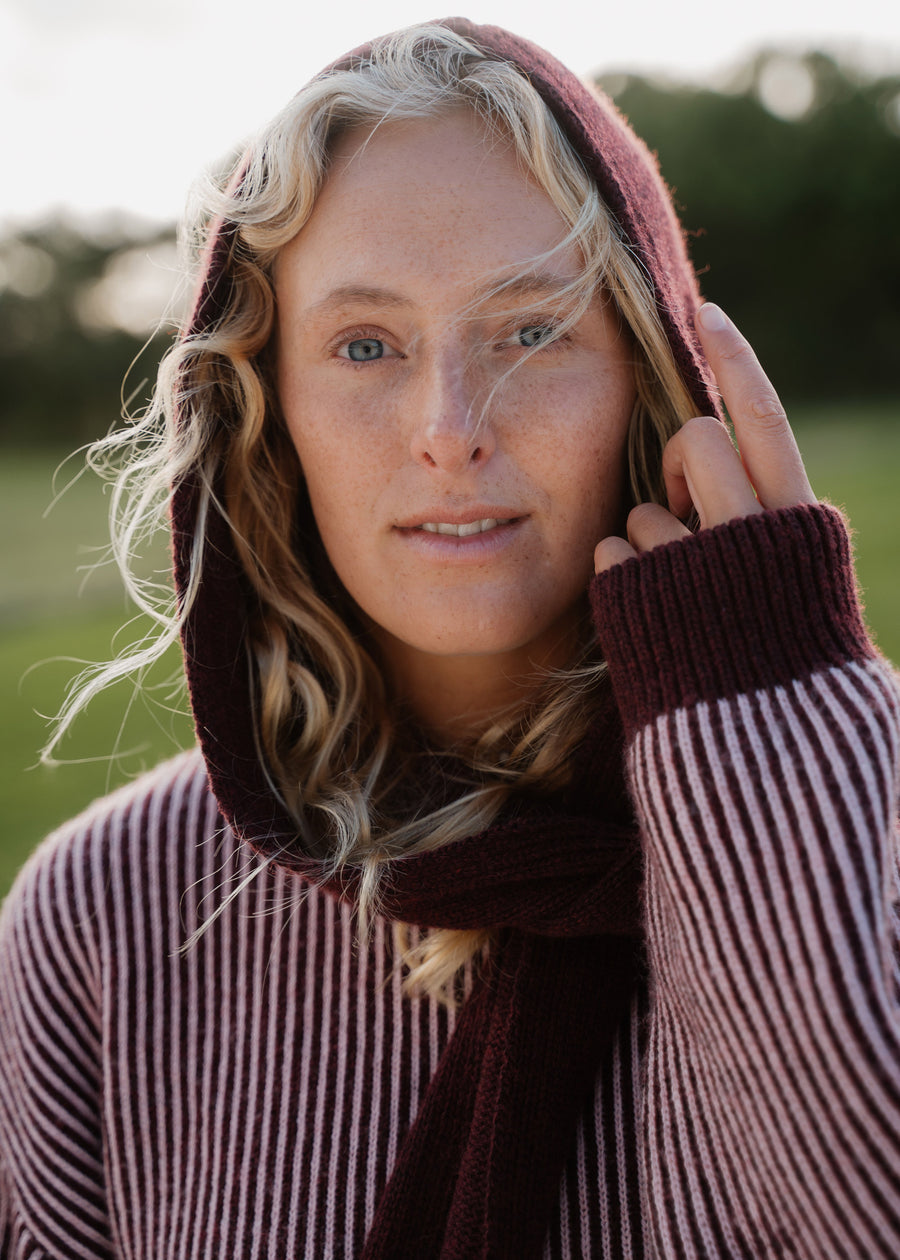 Hoodie-Schal MUFFLER Violett